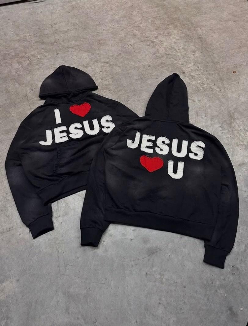 2 Set " I LOVE JESUS " HOODIE