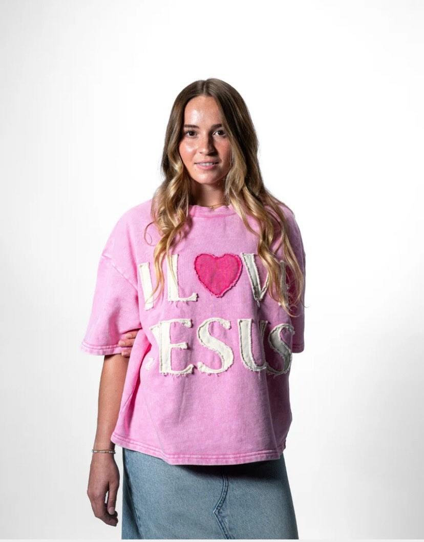 PINK " I LOVE JESUS SHIRT "