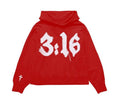 JOHN 3:16 " RED HOODIE "