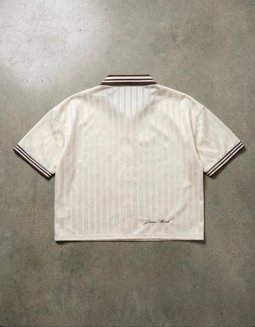 CREAM " ONLY JESUS SHIRT "